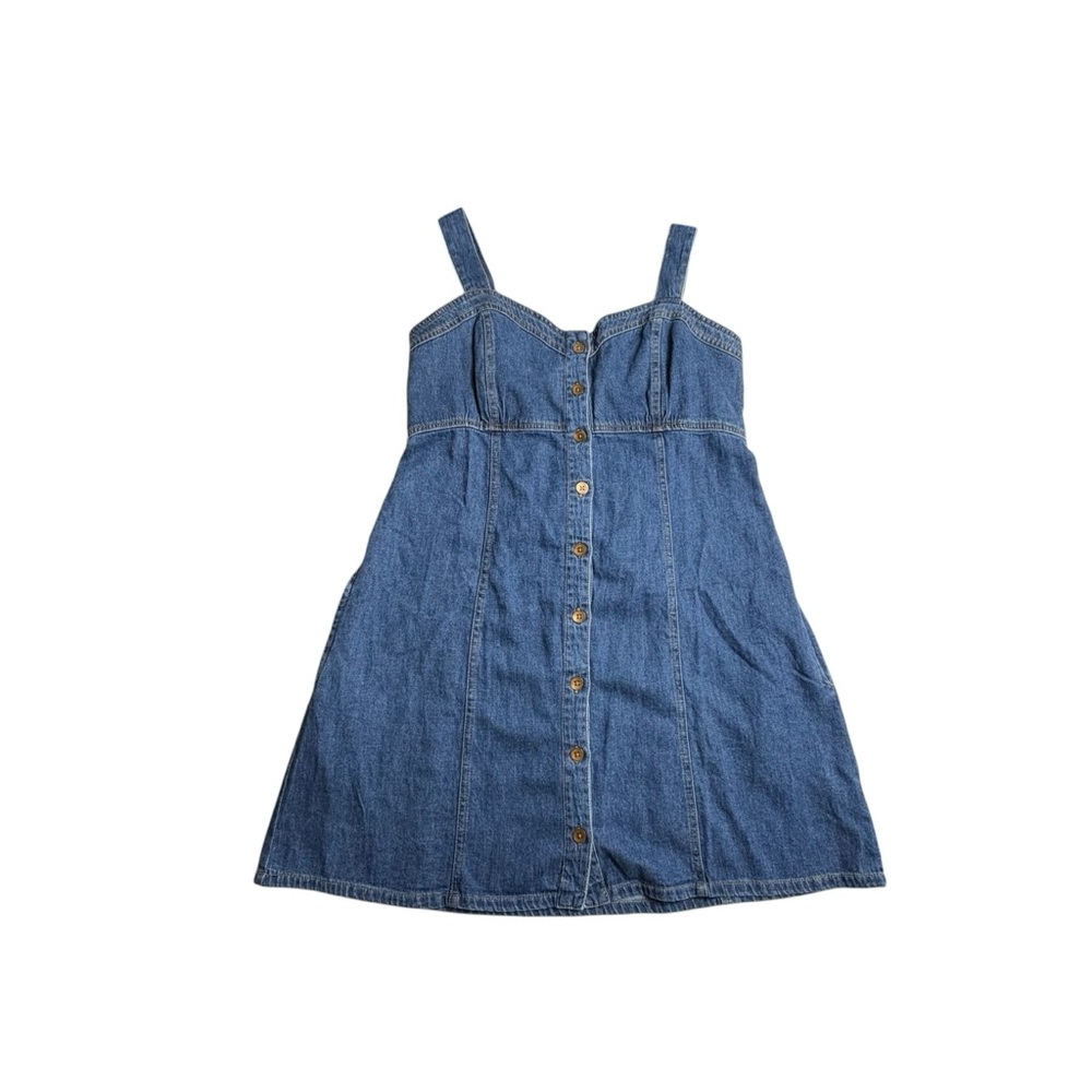 NWT KUT from the Kloth Emiko Sweetheart Denim Mini Dress Dark Wash Size L - Picture 7 of 15